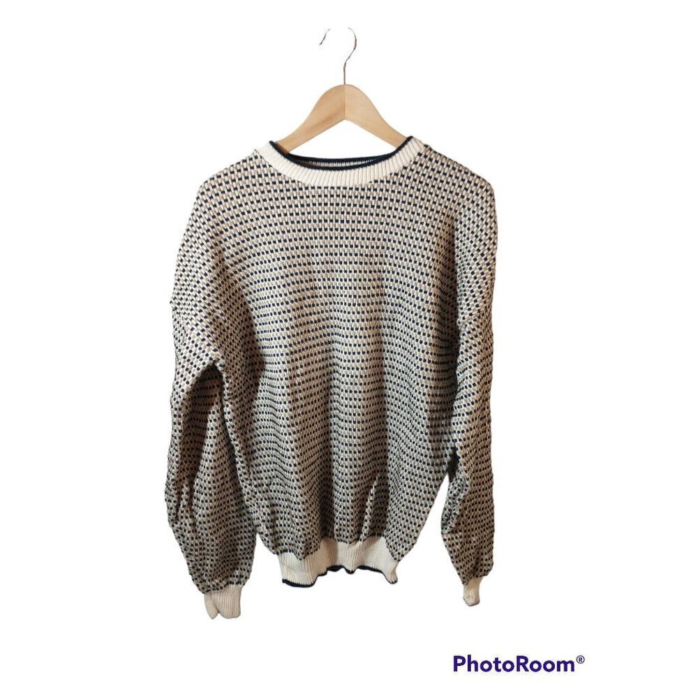 Vintage Vanheusen 90s Raised design cotton pullover, Men's L